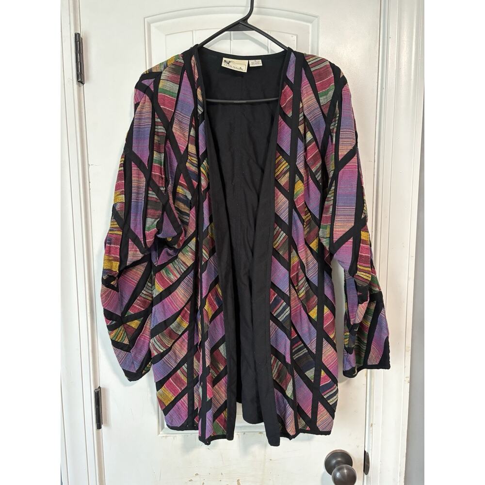 Vintage Yak Magik Jacket Womens Size‎ Medium Multicolor Patch Artsy Boho Nepal